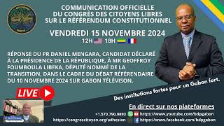 Le Pr Daniel Mengara interpelle Geoffroy Foumboula sur ses propos du Débat Référendaire du 101124 [upl. by Ailegra]