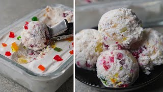 Fruit ice Cream Recipe  Homemade Ice Cream Recipe  Yummy [upl. by Derinna]