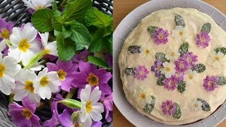 How to Crystallize Edible Flowers for Cakes and Desserts [upl. by Ytinirt]