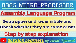 8085 program for swapping upper nibble and lower nibble  Interchange upper and lower nibble in 8085 [upl. by Rennoc107]