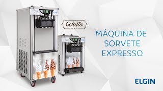 Máquina de Sorvete Expresso Gelatta Soft E1 e E2 da Elgin [upl. by Eirovi]