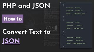 How to convert text file to JSON with PHP  PHP and JSON Tutorial [upl. by Germaun443]