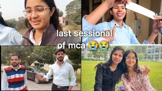 MCA batch ke last Sessional ho gye bss😖😭 exam test igu vlog preparation students hosteller [upl. by Dympha633]