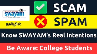 Swayam Courses are SCAM  Be Aware College Students [upl. by Ecneret757]