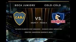 Boca Juniors Vs Colo Colo 10 Fecha 5 Copa Libertadores 2023  Transmisión completa [upl. by Elbon]