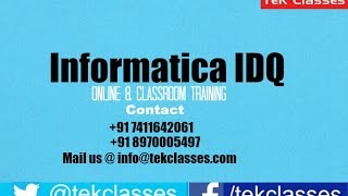 Informatica Data Quality Training Demo Video  Informatica Data Quality Tutorial [upl. by Jerrylee]