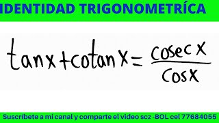 REGALO DE IDENTIDADES TRIGONOMÉTRICAS [upl. by Murial846]