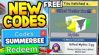 ALL 26 FREE SUMMER MYTHIC GIFTED EGG CODES IN BEE SWARM SIMULATOR Roblox [upl. by Cardinal]