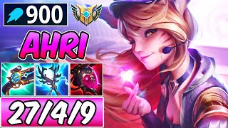 SEASON 14 AHRI ONESHOT BUILD  AHRI MID FULL AP GAMEPLAY S14 NEW ITEMS  League of Legends [upl. by Lois]