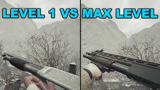 Resident Evil Village  All Shotgun Weapon Damage Comparison LEVEL 1 VS MAX LEVEL [upl. by Annaig]