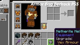 Minecraft Armor Bug Bedrock PS5 [upl. by Nickles]