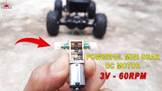 Powerful Mini Gear DC Motor 37v 60Rpm  N20 DC Motor  DC Motor testing [upl. by Urata]