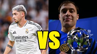 Federico Valverde vs Nicolo Barella  202425 Season  Real Madrid amp Inter Milan Central Midfielders [upl. by Plerre]