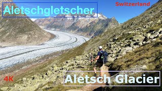 Aletsch Glacier Hike  Aletschgletscher Wandern [upl. by Oigufer]