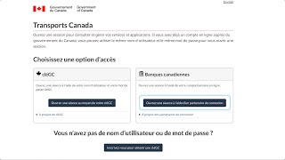 Processus dincription utilisant votre partenaire de connexion  Services de sécurité des transports [upl. by Pietje]