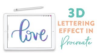 How to Create 3D Lettering in Procreate [upl. by Oleg]