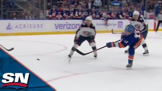 Zach Parise Fights Off Interference Penalty to Finish Overtime GameWinner [upl. by Allbee]