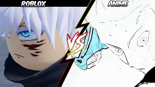 Sorcerer Battlegrounds Gojo MASTERY SNEAK Vs Anime Comparison [upl. by Susy140]