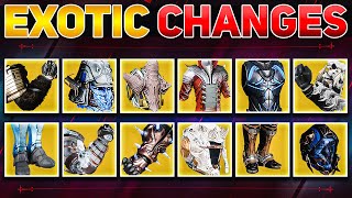 ALL Exotic Armor Changes Pre Vs Post Revenant  Destiny 2 Revenant [upl. by Yves428]