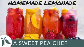 Homemade Lemonade  4 Easy Lemonade Recipes  A Sweet Pea Chef [upl. by Margo]