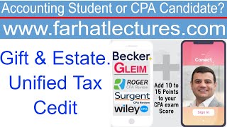 Gift Tax  Unified Tax Credit  Estate Tax  Corporate Income Tax Course  CPA Exam FAR [upl. by Anirtik37]