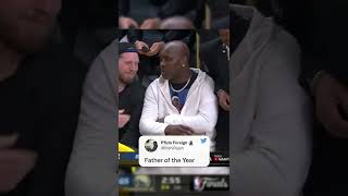 Gary Payton Srs reaction after his son got fouled 😅 [upl. by Ahsoym]