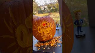 CARVING A TERRIFYING FALLOUT PUMPKIN [upl. by Kurtzman]