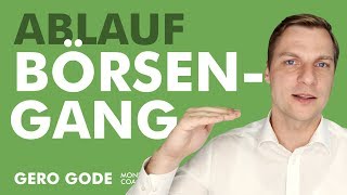 Börsengang Ablauf  Erklärung der Schritte zum IPO von Unternehmen [upl. by Gayler]