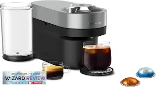 Nespresso Vertuo POP Deluxe Coffee Machine 12 ounces Titan Review [upl. by Haskel362]