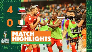 HIGHLIGHTS  Equatorial Guinea 🆚 Côte dIvoire TotalEnergiesAFCON2023  MD3 Group A [upl. by Retsel]