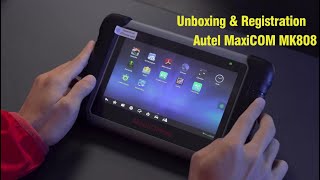 2021 Version Autel MaxiCOM MK808 Unboxing and Registration obdbii365 [upl. by Kerns117]