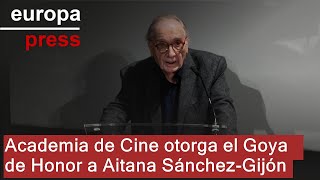 La Academia de Cine otorga el Goya de Honor 2025 a Aitana SánchezGijón [upl. by Machos]