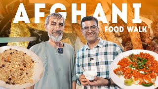 BEST AFGHANI FOOD WALK IN LAJPAT NAGAR DELHI  Chopan Kebab Loaded Afghani Burger ASHAK [upl. by Idnod24]