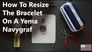 How to resize the bracelet on a Yema Navygraf [upl. by Leor]