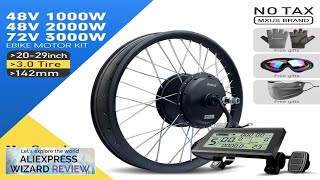 MXUS Brand Electric Bike Conversion Kit 2029Inch 700C 48V 1000W 72V 3000W Review [upl. by Trinetta]