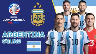 ARGENTINA 26 Men Official Squad For Copa America 2024 Updated  Argentina Squad  Copa America 2024 [upl. by Enohpets342]