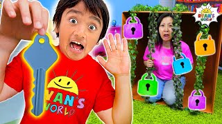 Mommy Rescues Ryan in 5 Lock Challenge [upl. by Yaron]