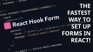 Make React Forms EASY with React Hook Form [upl. by Berners]