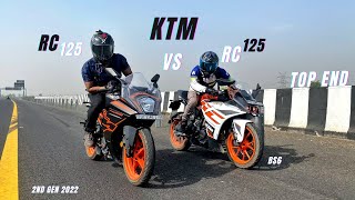 Ktm Rc 125 2nd Gen 2022 Vs Ktm Rc 125 bs6 2021 Long Race  कमाल कर दिया 😱 [upl. by Jeno]