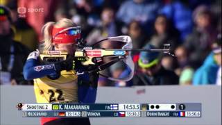 Biatlon Sprint žen Nové Město na Moravě 7 2 2015 [upl. by Averir382]