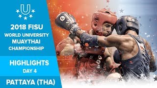 2018 FISU World University Muaythai Championship  Day 4 Highlights [upl. by Aynotal479]