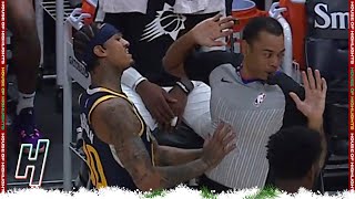 Jordan Clarkson PUSHES Referee Gets Td Up  Suns vs Jazz  December 31 202021 NBA Season [upl. by Ylrevaw377]