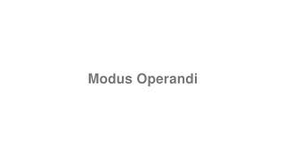 How to Pronounce quotModus Operandiquot [upl. by Hanan]