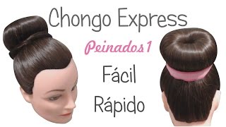 Peinado Chongo Fácil Rápido y Elegante [upl. by Waylan]