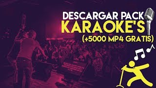 Descargar Pack de 5000 KARAOKES en MP4 GRATIS  2024 ROCK POP CROSSOVER DESPECHO SALSA Y MÁS🎵 [upl. by Baptlsta]