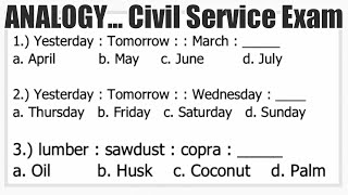 ANALOGY  Civil Service Exam sample question lumabas na dati Husk is BUNOT [upl. by Ayatahs]