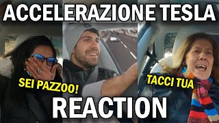 REACTION DEI MIEI GENITORI ALLA VELOCITÀ DELLA TESLA 0100 Kmh [upl. by Kcirdneked258]