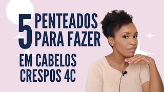 5 PENTEADO PARA CABELOS CRESPOS 4C [upl. by Pelagi]