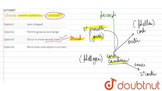 Choose correct option wrt Lenticels [upl. by Hanshaw]