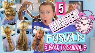 5 MINUTEN FRISUREN Back to school  Mavie Noelle Tutuorial Family [upl. by Mariam]